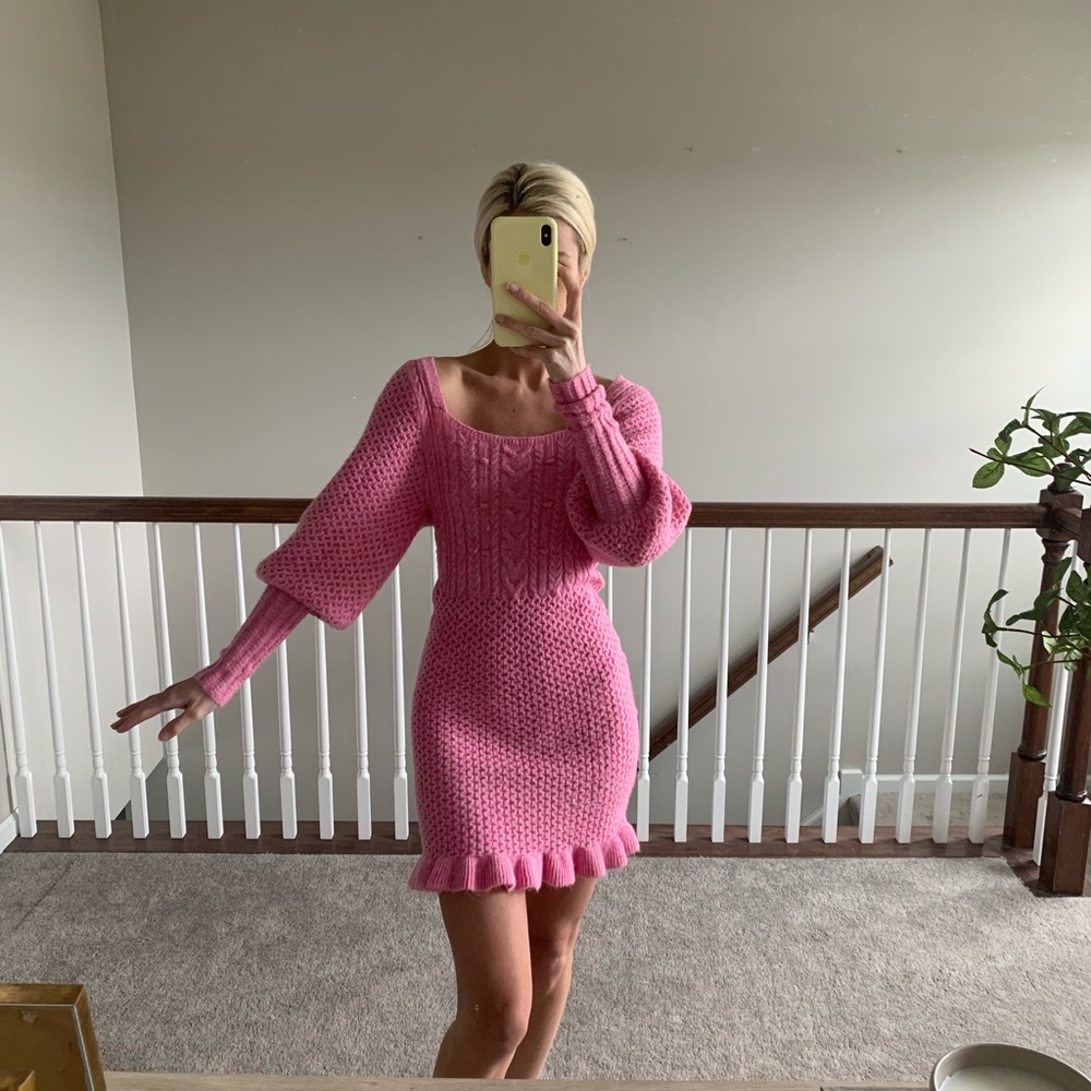 ASOS Pink Knit Mini Dress